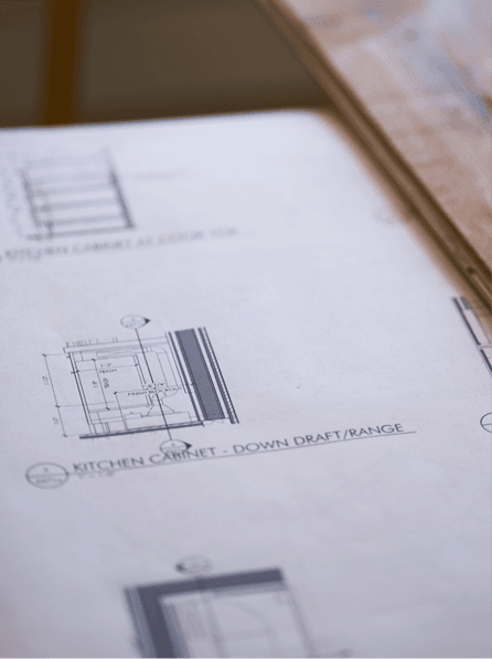 Timber inspection of a kitchen project plans