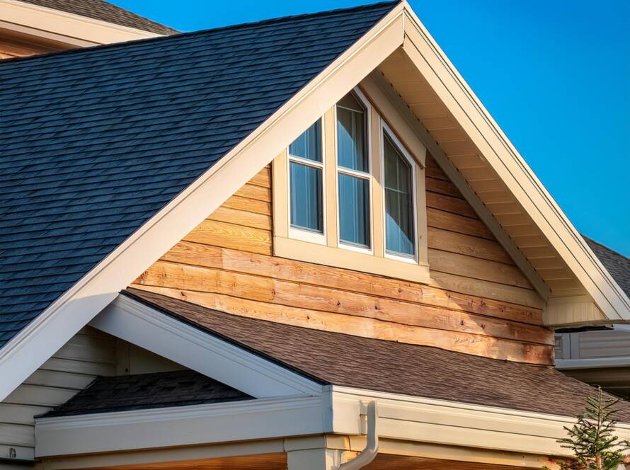 wood siding on exterior of home