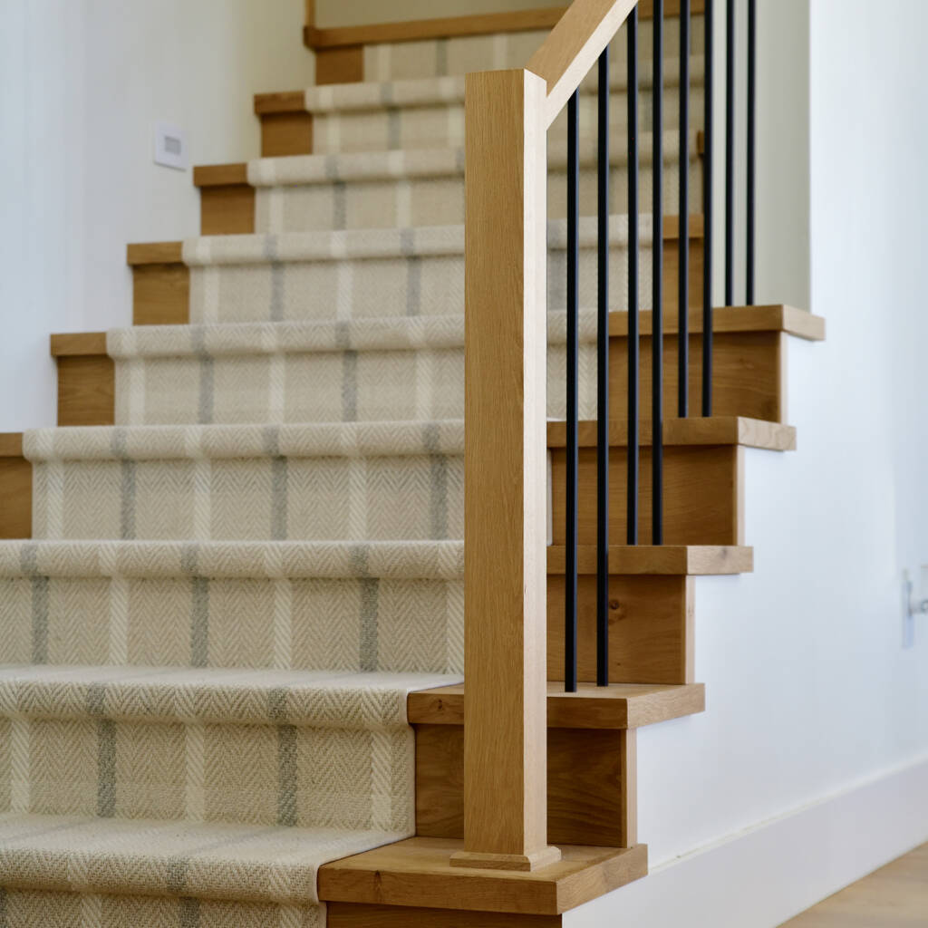 custom wood staircase in home