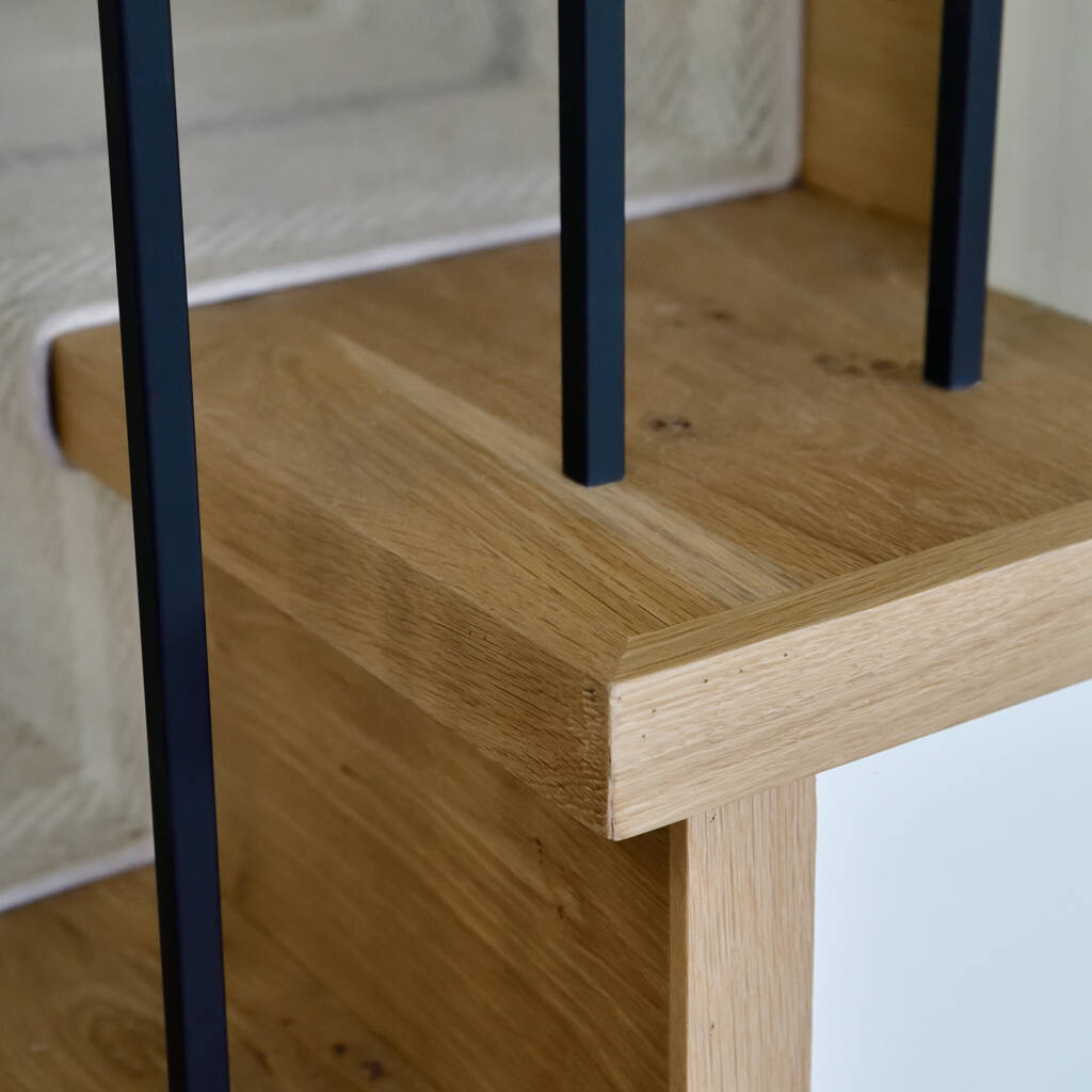 custom wood railing in home