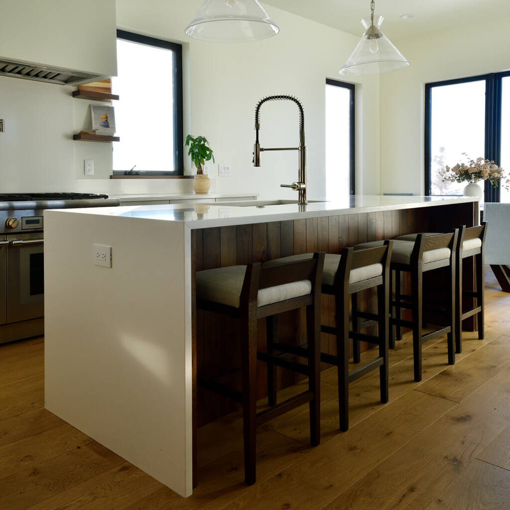 custom wood flooring in home